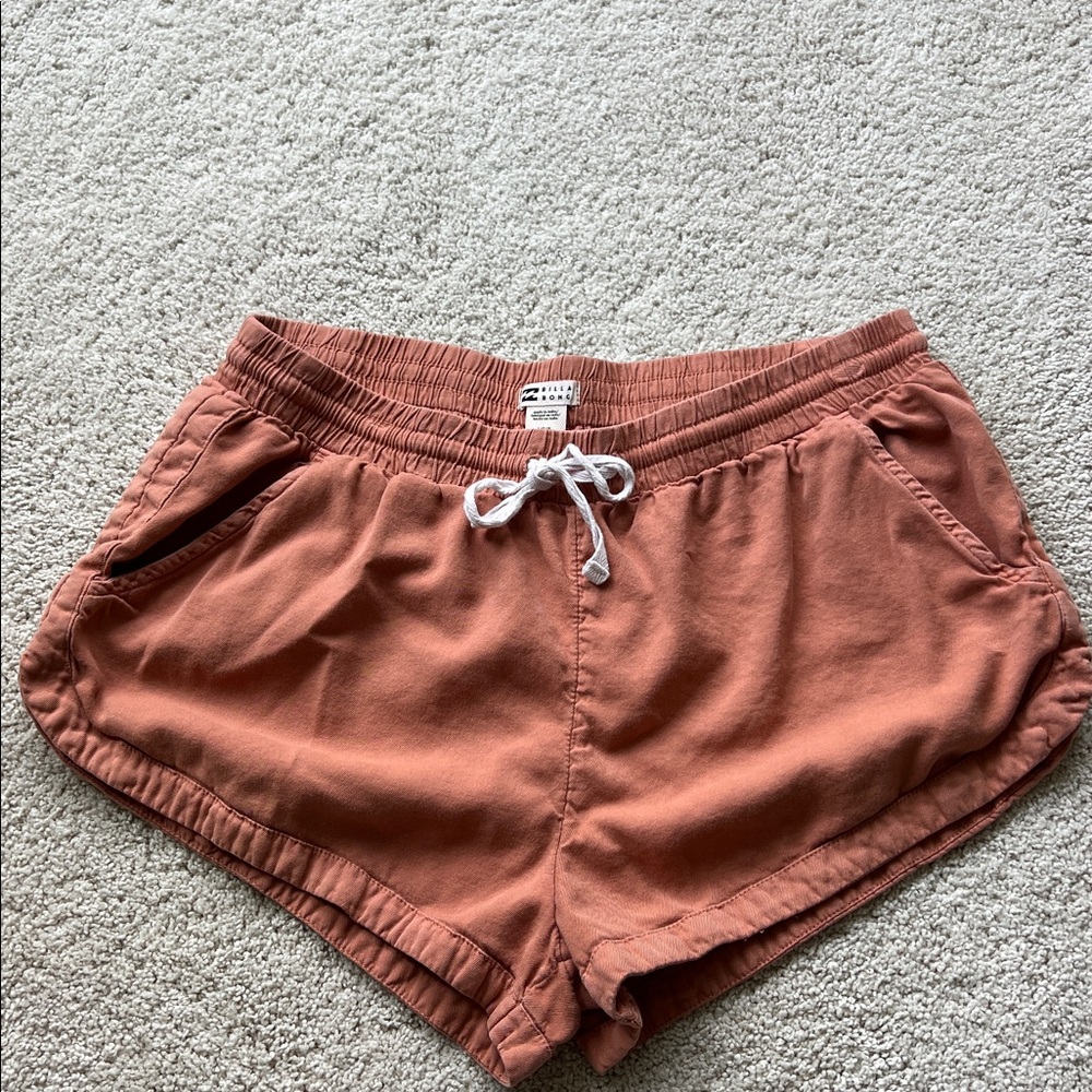 Billabong Rust Orange Comfy Shorts size large